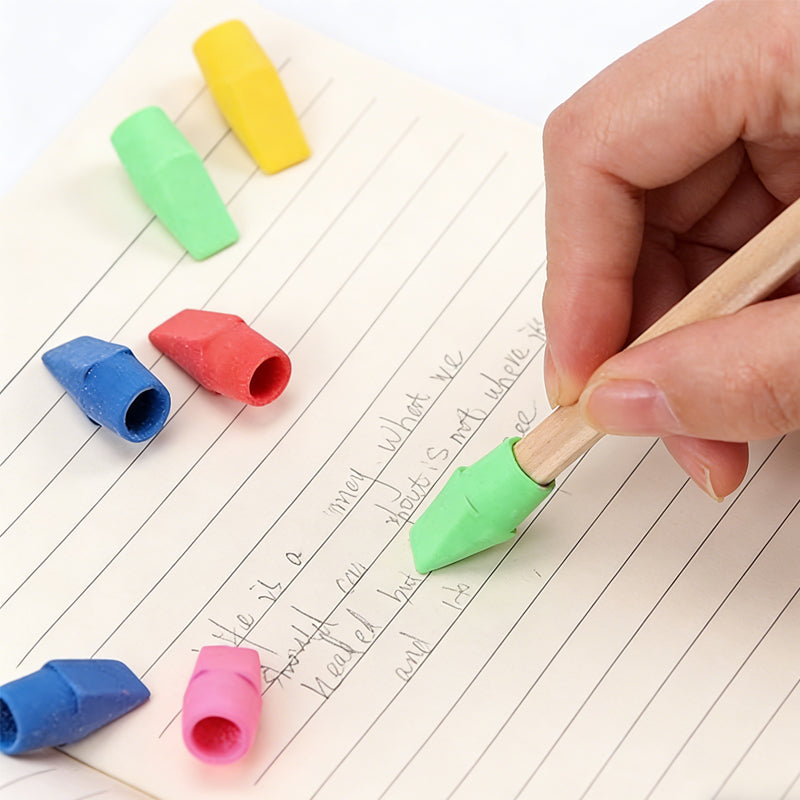 30Pcs Color Knife Head Bullet Head Eraser Pencil Head Eraser Student Torch Eraser Head Eraser Replacement