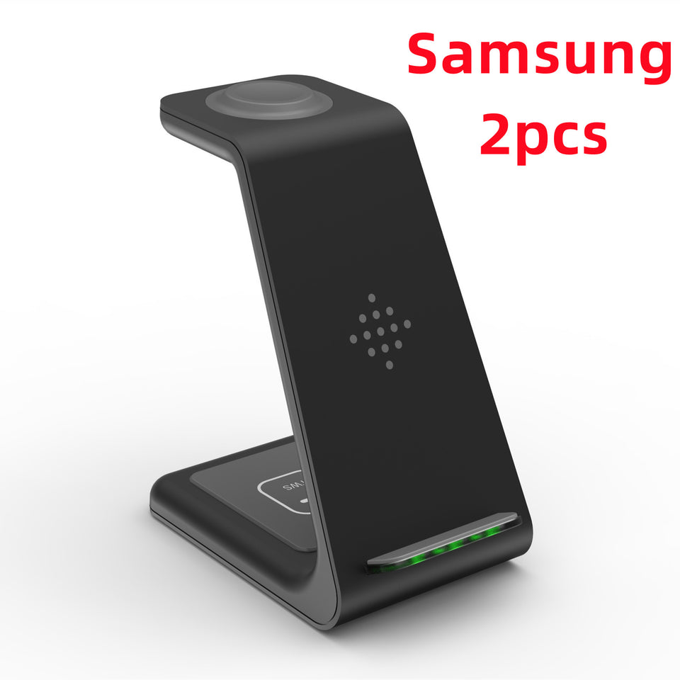 3-in-1 Fast Charging Station Wireless Charger Stand | Quick Charge Dock