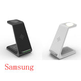 3-in-1 Fast Charging Station Wireless Charger Stand | Quick Charge Dock