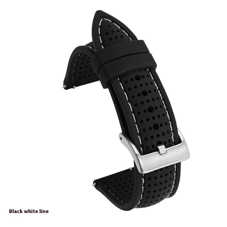 Watch Band With Line Silicone Strap | Durable Silicone Watch Band 40g