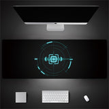 Industrial Style Tech Oversized Keyboard Mouse Desk Pad | Gaming Mat 520g