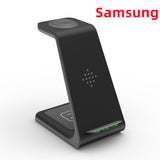 3-in-1 Fast Charging Station Wireless Charger Stand | Quick Charge Dock