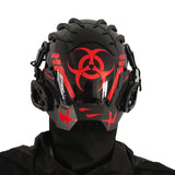 Bioweapon Black Mask Tech Creative Prop Full Face | Cyberpunk Helmet 300g