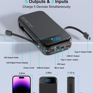 PSE Power Bank 32000mAh Fast Charge Large Capacity | Portable Charger 525g