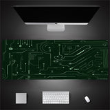 Industrial Style Tech Oversized Keyboard Mouse Desk Pad | Gaming Mat 520g