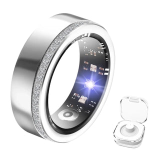 2025 Smart Ring Women Luxury Diamond | Heart Rate Sleep Tracker IP68 Waterproof