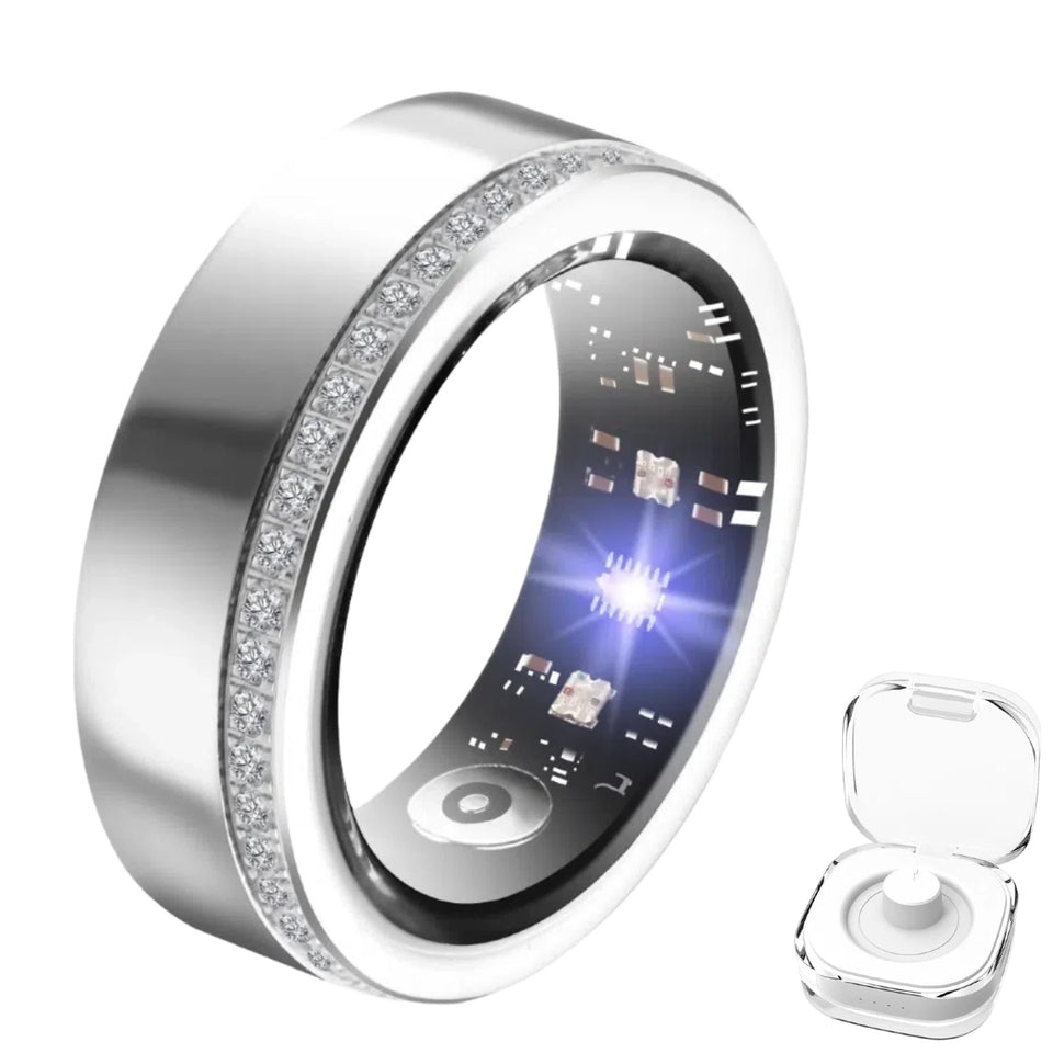 2025 Smart Ring Women Luxury Diamond | Heart Rate Sleep Tracker IP68 Waterproof