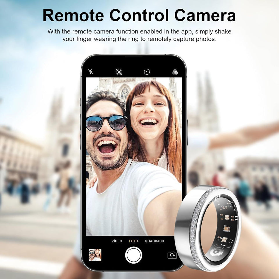 2025 Smart Ring Women Luxury Diamond | Heart Rate Sleep Tracker IP68 Waterproof