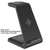 3-in-1 Fast Charging Station Wireless Charger Stand | Quick Charge Dock