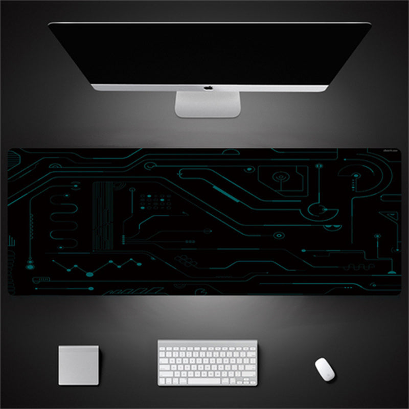 Industrial Style Tech Oversized Keyboard Mouse Desk Pad | Gaming Mat 520g