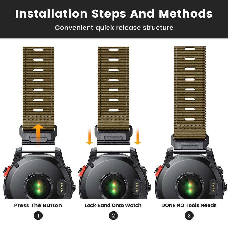 Quick Release Nylon Woven Watchband Accessories | Durable Watch Straps