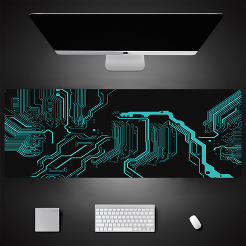 Industrial Style Tech Oversized Keyboard Mouse Desk Pad | Gaming Mat 520g