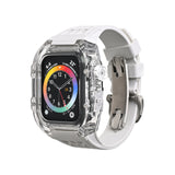 Transparent Case Fluorine Rubber Bow Buckle Watch Band | Apple Watch 44mm/45mm