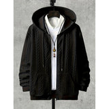 Men's Plus-sized Casual Hooded Sweater