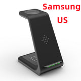 3-in-1 Fast Charging Station Wireless Charger Stand | Quick Charge Dock