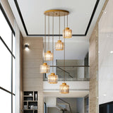 Duplex Staircase Long Chandelier Modern Minimalist Crystal | Luxury Lighting