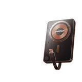 Transparent Bracket Magnetic Suction Power Bank with Cable | 266g Portable