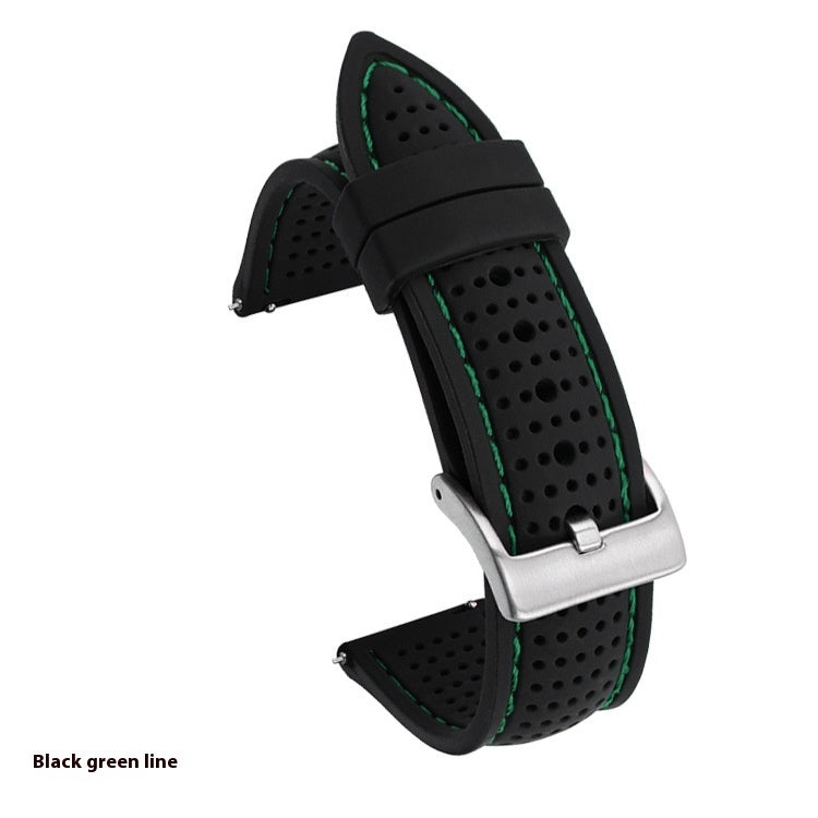 Watch Band With Line Silicone Strap | Durable Silicone Watch Band 40g
