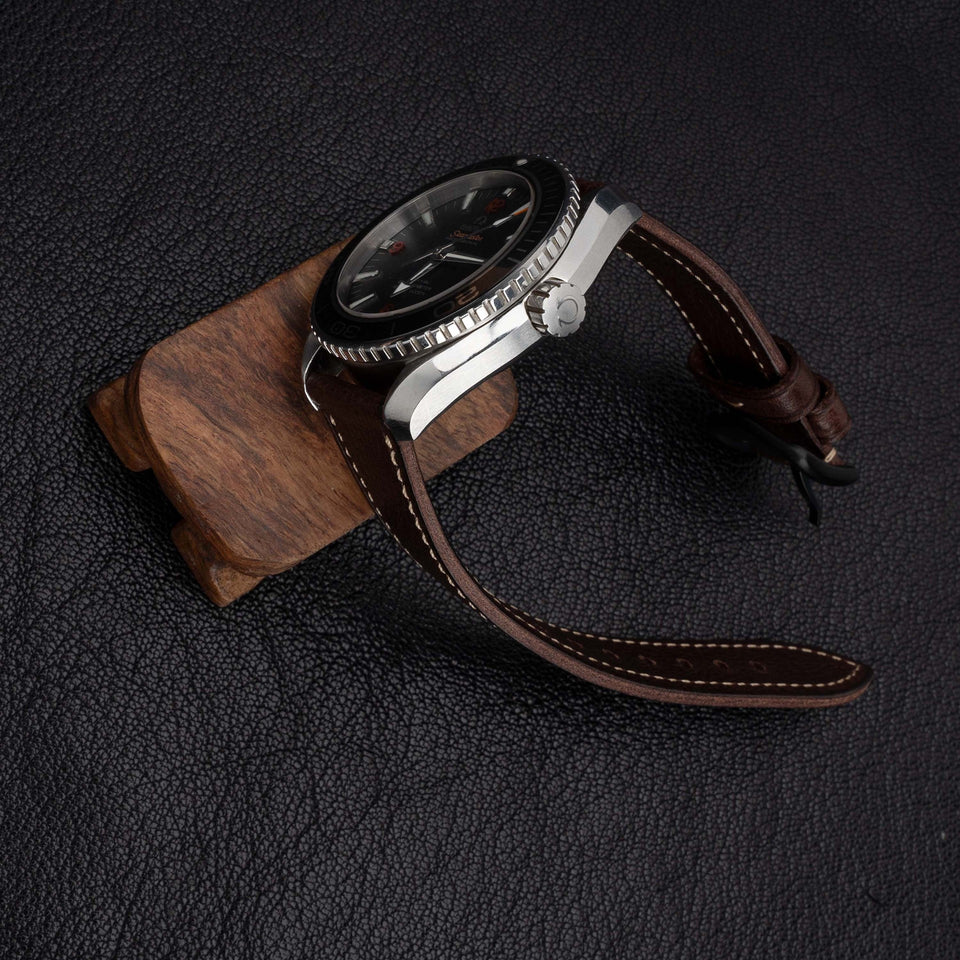 Retro Pure Cowhide Leather Watch Strap Pin Buckle | Vintage Watch Band