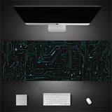 Industrial Style Tech Oversized Keyboard Mouse Desk Pad | Gaming Mat 520g