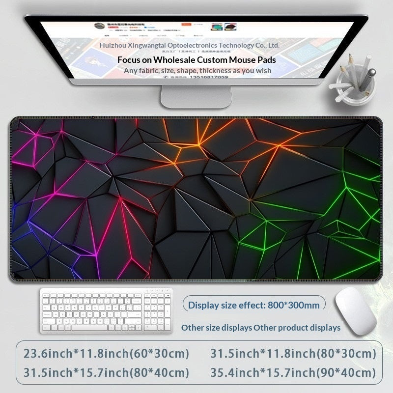 Custom Gaming Mouse Pad Anti-Slip Geometric Pattern | Laptop & Desktop