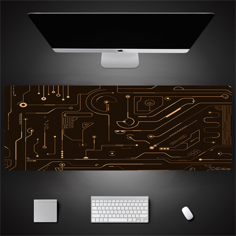 Industrial Style Tech Oversized Keyboard Mouse Desk Pad | Gaming Mat 520g