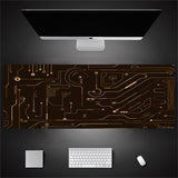 Industrial Style Tech Oversized Keyboard Mouse Desk Pad | Gaming Mat 520g
